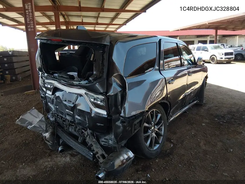 2018 Dodge Durango Gt Rwd VIN: 1C4RDHDGXJC328804 Lot: 45558028