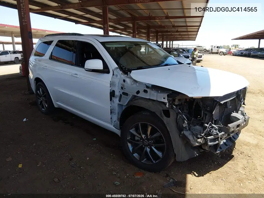 2018 Dodge Durango Gt Awd VIN: 1C4RDJDG0JC414565 Lot: 45559782