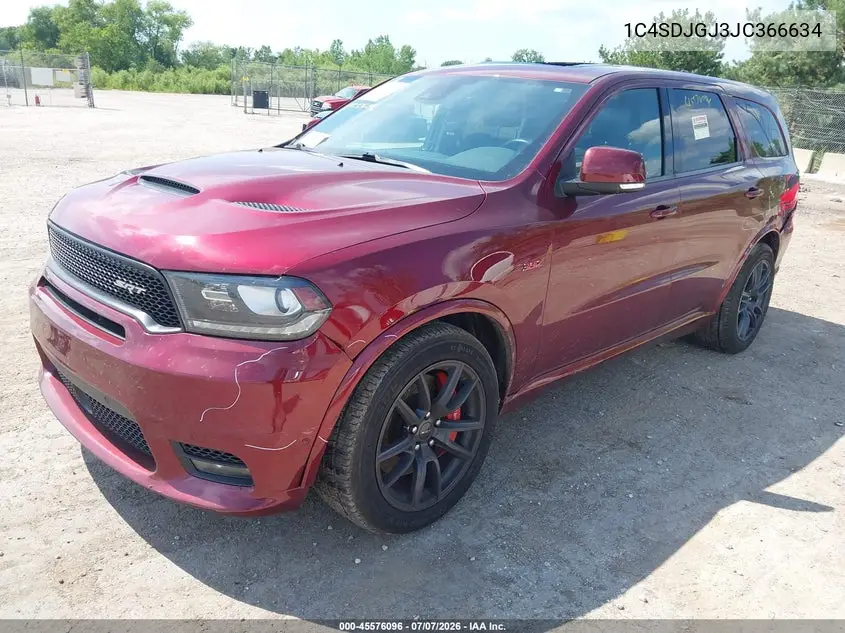 2018 Dodge Durango Srt Awd VIN: 1C4SDJGJ3JC366634 Lot: 45576096