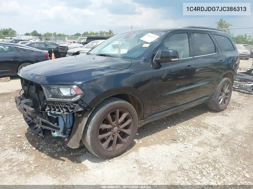 2018 Dodge Durango Gt Awd VIN: 1C4RDJDG7JC386313 Lot: 45661271