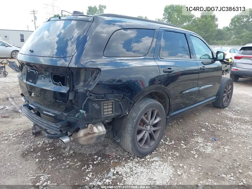 2018 Dodge Durango Gt Awd VIN: 1C4RDJDG7JC386313 Lot: 45661271