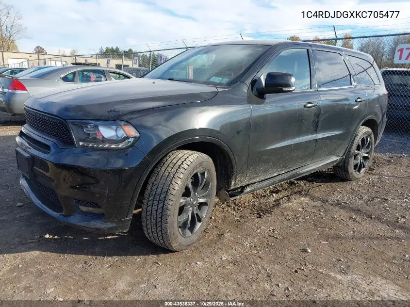 1C4RDJDGXKC705477 2019 Dodge Durango Gt