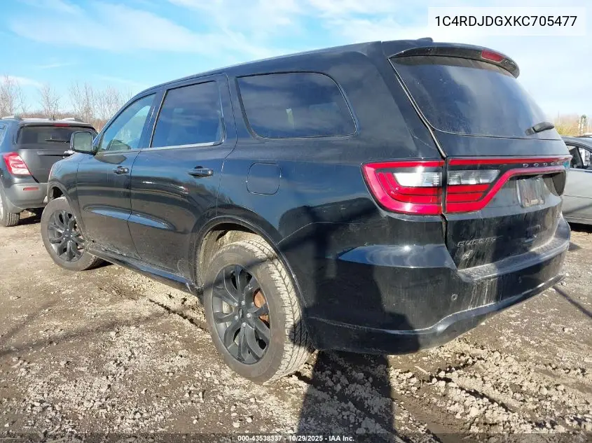 1C4RDJDGXKC705477 2019 Dodge Durango Gt