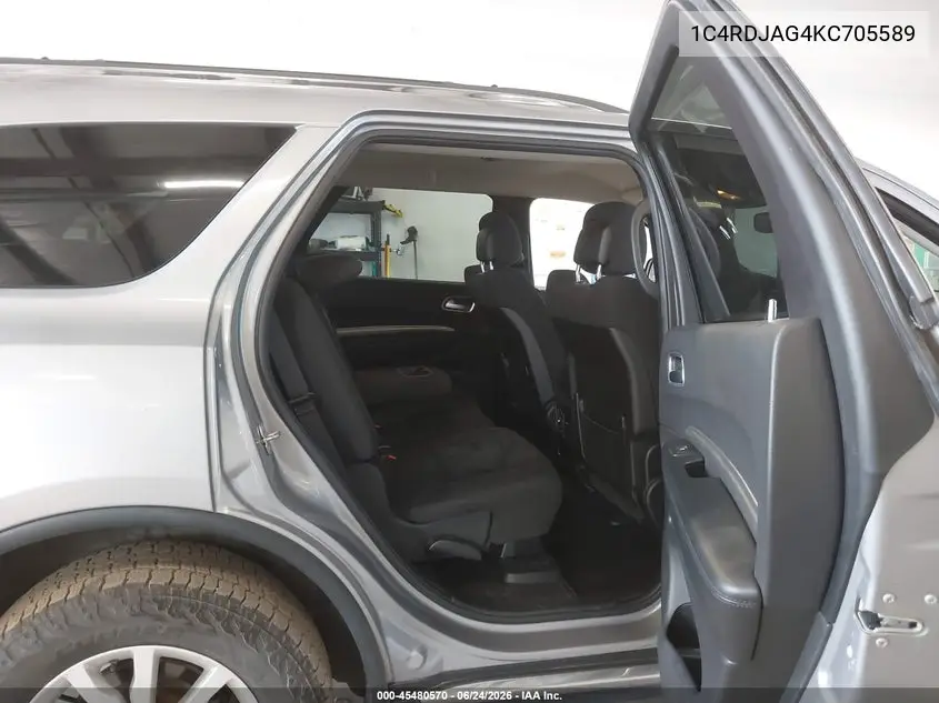 2019 Dodge Durango Sxt Awd VIN: 1C4RDJAG4KC705589 Lot: 45480570
