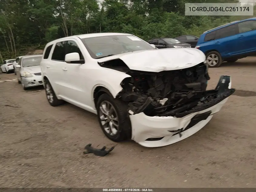 2020 Dodge Durango Gt Plus Awd VIN: 1C4RDJDG4LC261174 Lot: 45589593