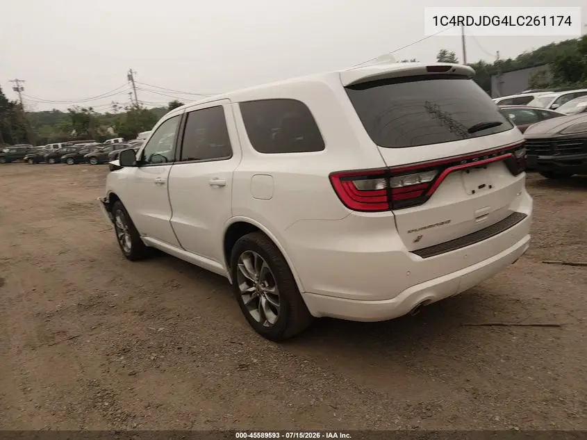 2020 Dodge Durango Gt Plus Awd VIN: 1C4RDJDG4LC261174 Lot: 45589593