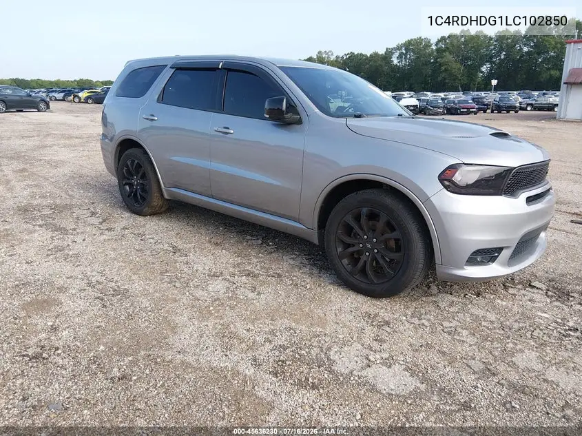 2020 Dodge Durango Gt Plus Rwd VIN: 1C4RDHDG1LC102850 Lot: 45636230