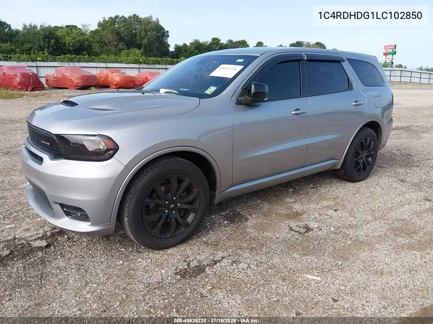 2020 Dodge Durango Gt Plus Rwd VIN: 1C4RDHDG1LC102850 Lot: 45636230