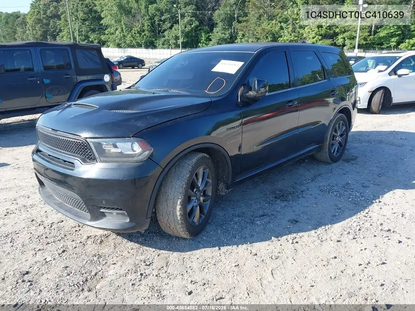 2020 Dodge Durango R/T Rwd VIN: 1C4SDHCT0LC410639 Lot: 45654582