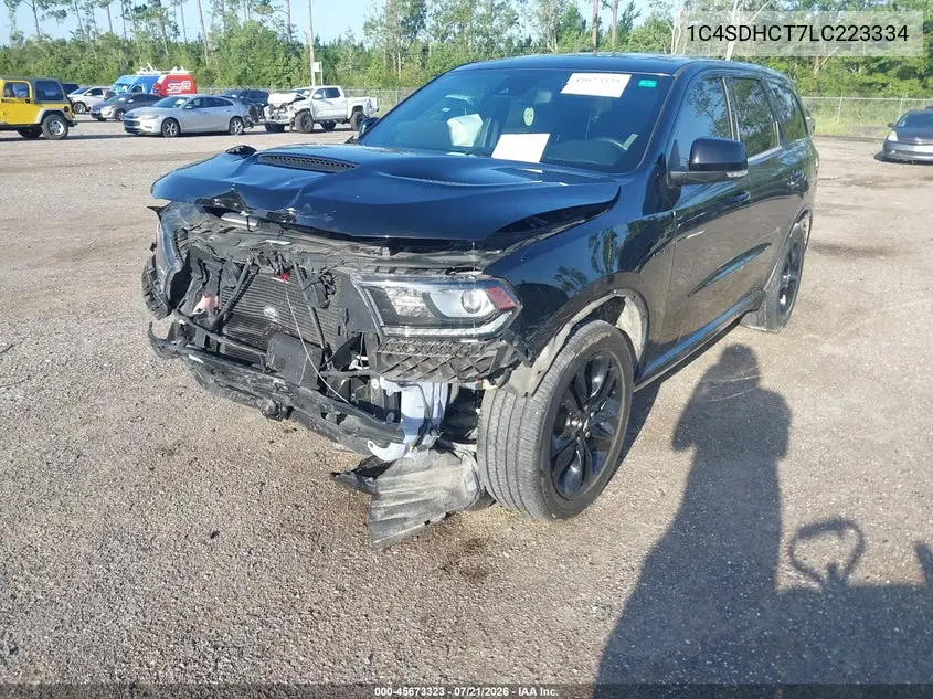 2020 Dodge Durango R/T Rwd VIN: 1C4SDHCT7LC223334 Lot: 45673323