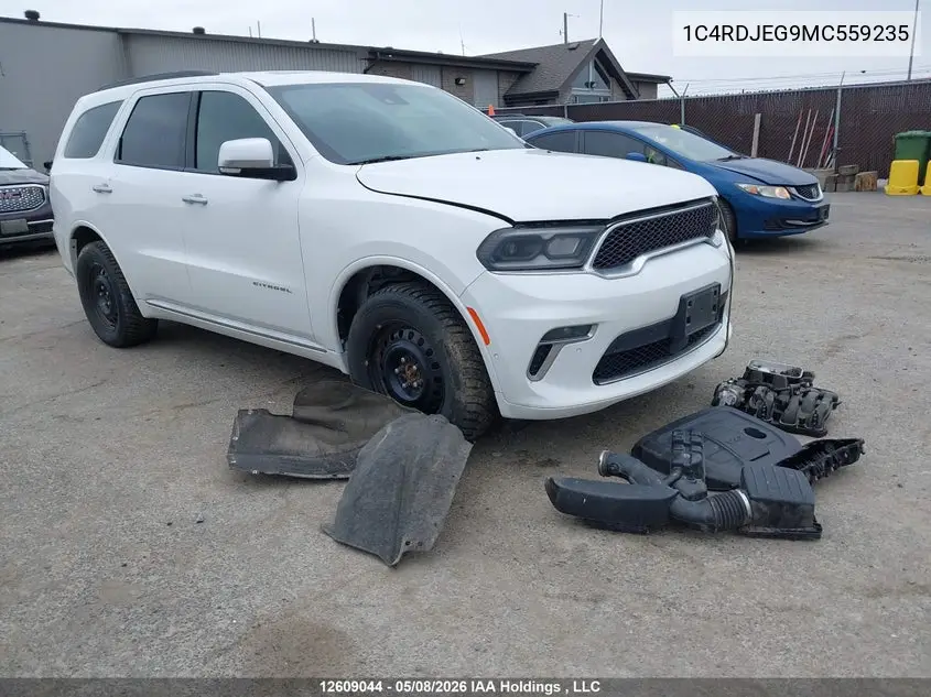 2021 Dodge Durango Citadel VIN: 1C4RDJEG9MC559235 Lot: 12609044
