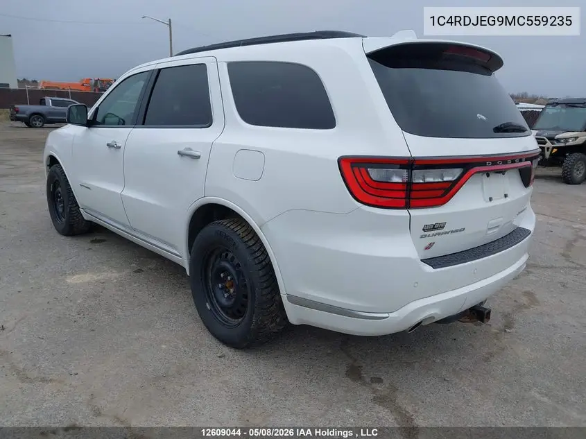 2021 Dodge Durango Citadel VIN: 1C4RDJEG9MC559235 Lot: 12609044