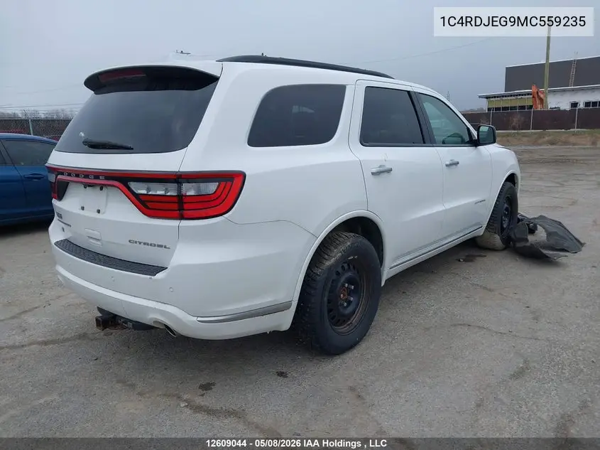 2021 Dodge Durango Citadel VIN: 1C4RDJEG9MC559235 Lot: 12609044