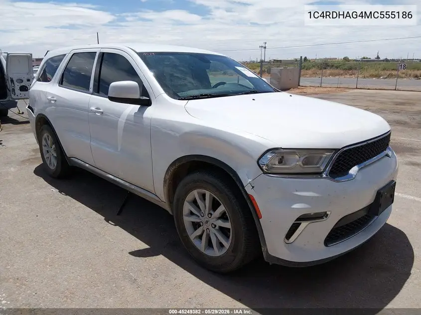 2021 Dodge Durango Sxt Rwd VIN: 1C4RDHAG4MC555186 Lot: 45249382