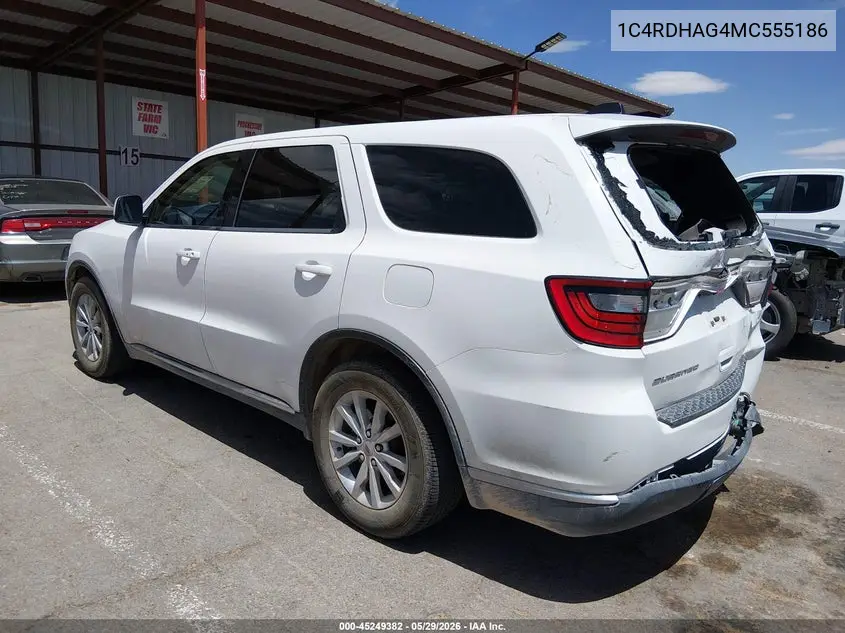 2021 Dodge Durango Sxt Rwd VIN: 1C4RDHAG4MC555186 Lot: 45249382