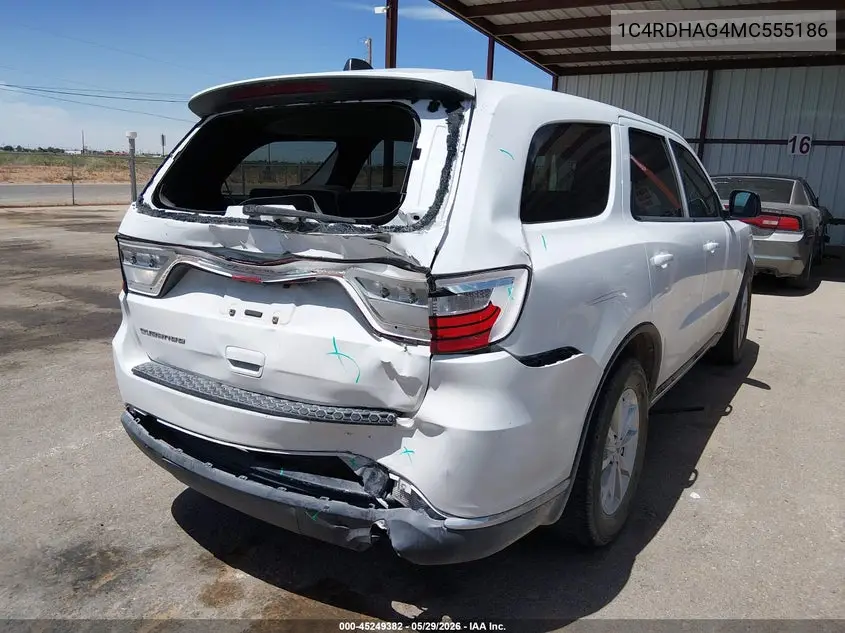 2021 Dodge Durango Sxt Rwd VIN: 1C4RDHAG4MC555186 Lot: 45249382