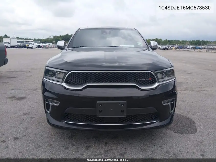 2021 Dodge Durango Citadel Awd VIN: 1C4SDJET6MC573530 Lot: 45321924