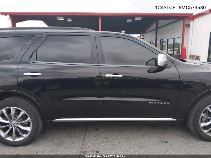 2021 Dodge Durango Citadel Awd VIN: 1C4SDJET6MC573530 Lot: 45321924