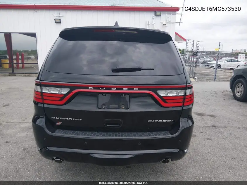 2021 Dodge Durango Citadel Awd VIN: 1C4SDJET6MC573530 Lot: 45321924