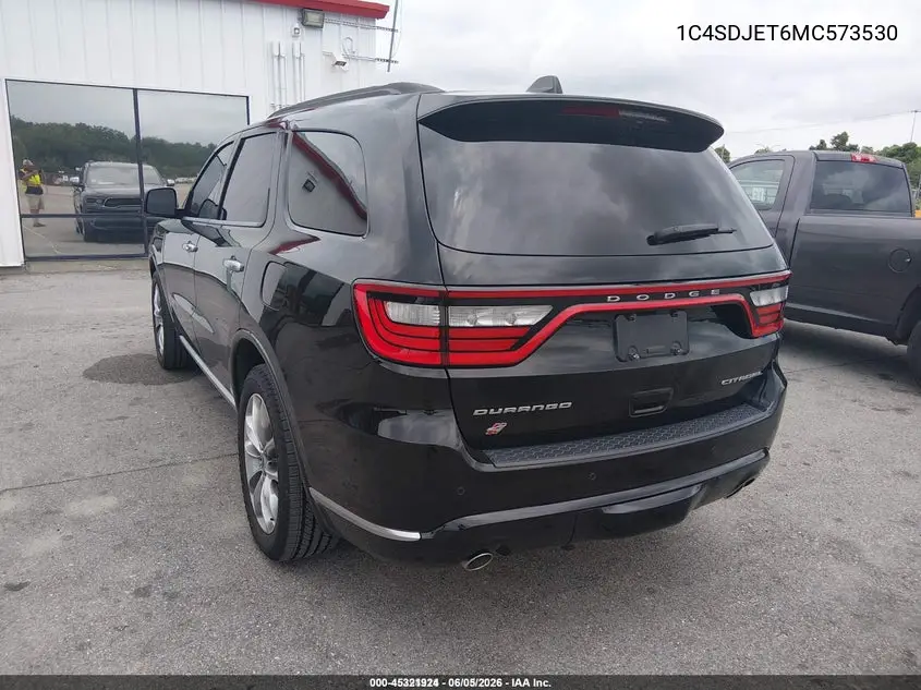 2021 Dodge Durango Citadel Awd VIN: 1C4SDJET6MC573530 Lot: 45321924