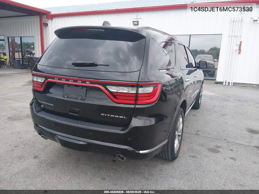 2021 Dodge Durango Citadel Awd VIN: 1C4SDJET6MC573530 Lot: 45321924