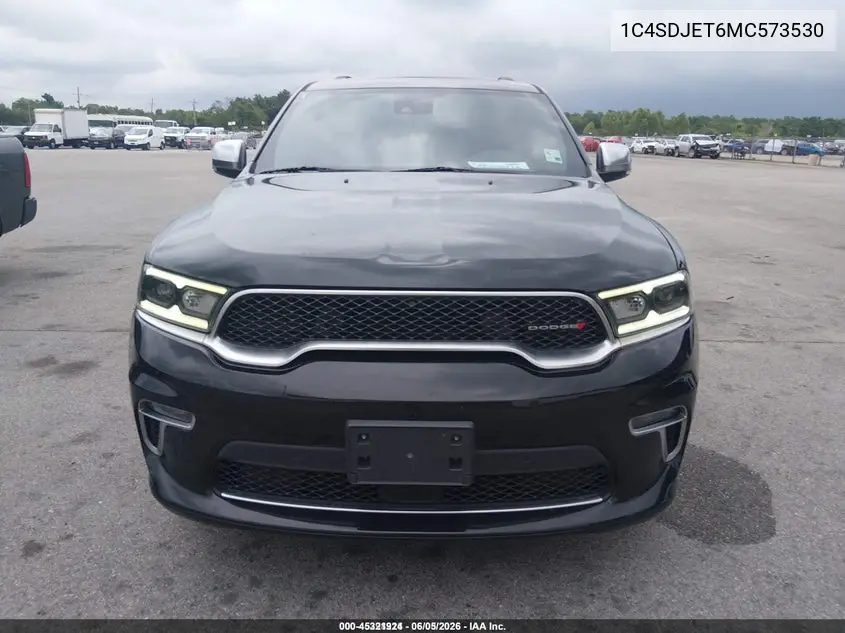 2021 Dodge Durango Citadel Awd VIN: 1C4SDJET6MC573530 Lot: 45321924