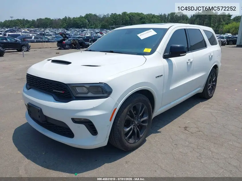2021 Dodge Durango R/T VIN: 1C4SDJCT6MC572252 Lot: 45531010