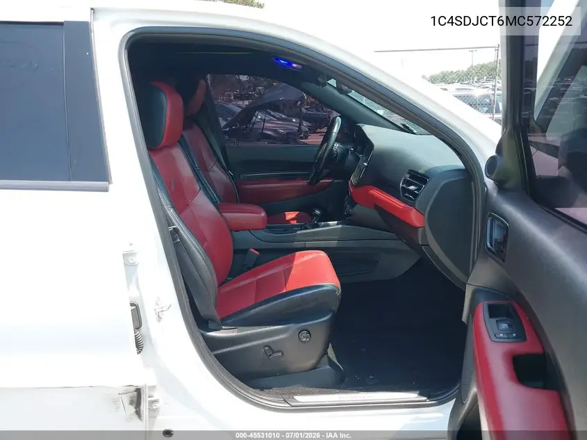 2021 Dodge Durango R/T VIN: 1C4SDJCT6MC572252 Lot: 45531010