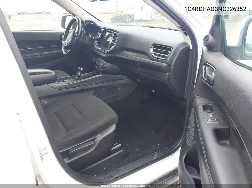 1C4RDHAG3NC226352 2022 Dodge Durango Sxt Rwd