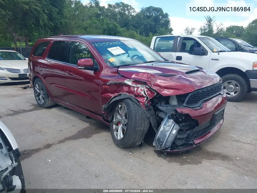 2022 Dodge Durango Srt 392 Awd VIN: 1C4SDJGJ9NC186984 Lot: 45556808
