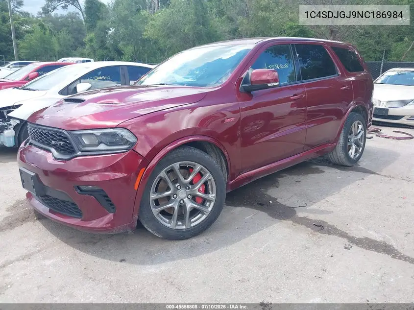 2022 Dodge Durango Srt 392 Awd VIN: 1C4SDJGJ9NC186984 Lot: 45556808