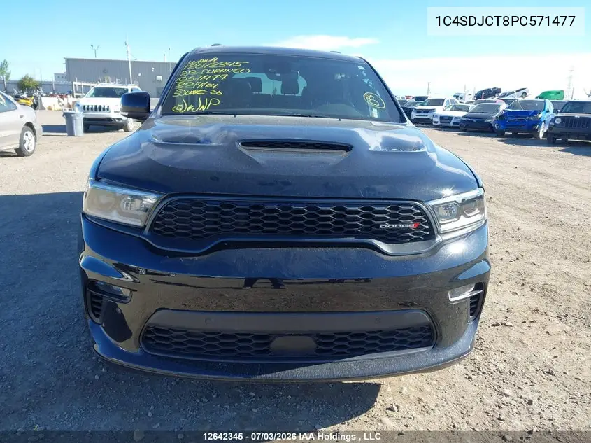 2023 Dodge Durango R/T Plus VIN: 1C4SDJCT8PC571477 Lot: 12642345x