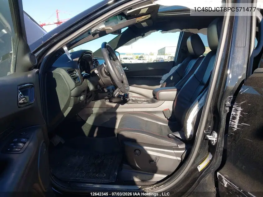 2023 Dodge Durango R/T Plus VIN: 1C4SDJCT8PC571477 Lot: 12642345x