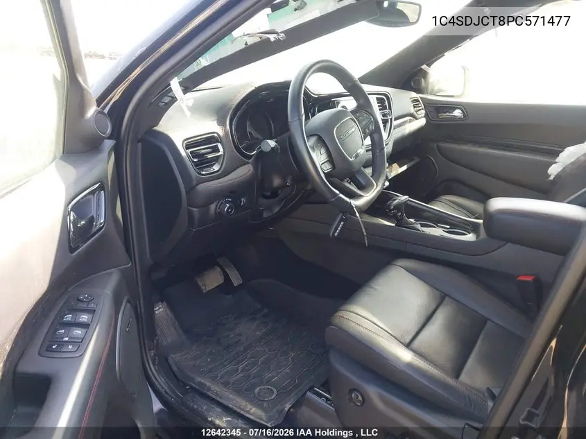 2023 Dodge Durango R/T Plus VIN: 1C4SDJCT8PC571477 Lot: 12642345x