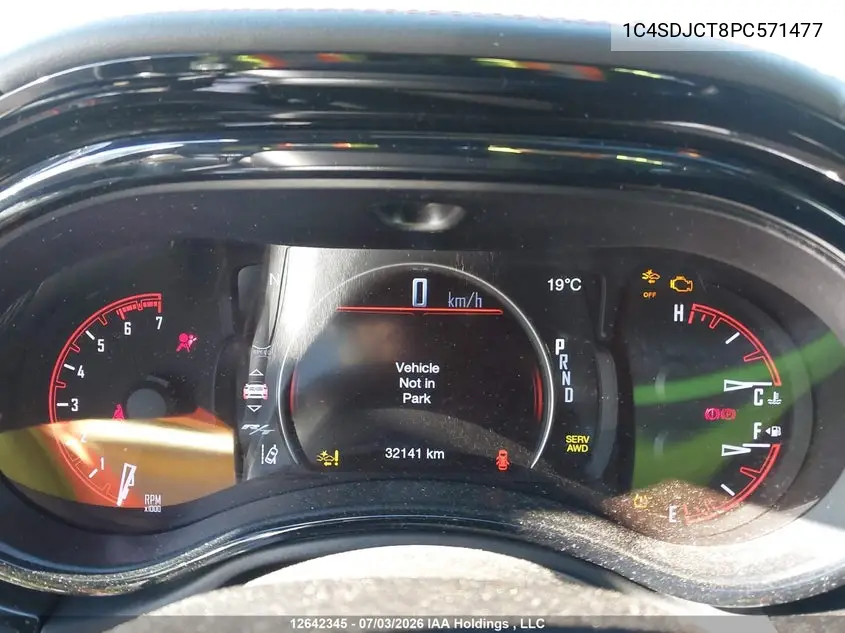 2023 Dodge Durango R/T Plus VIN: 1C4SDJCT8PC571477 Lot: 12642345x