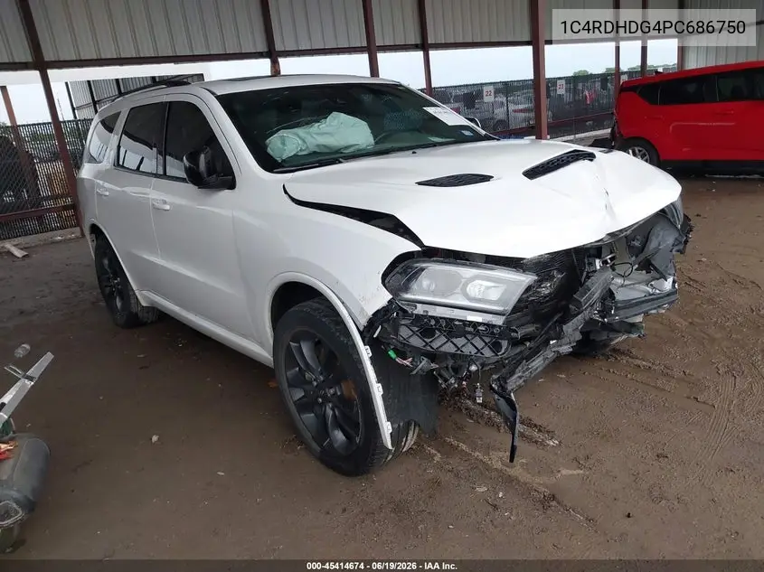 2023 Dodge Durango Gt Plus Rwd VIN: 1C4RDHDG4PC686750 Lot: 45414674