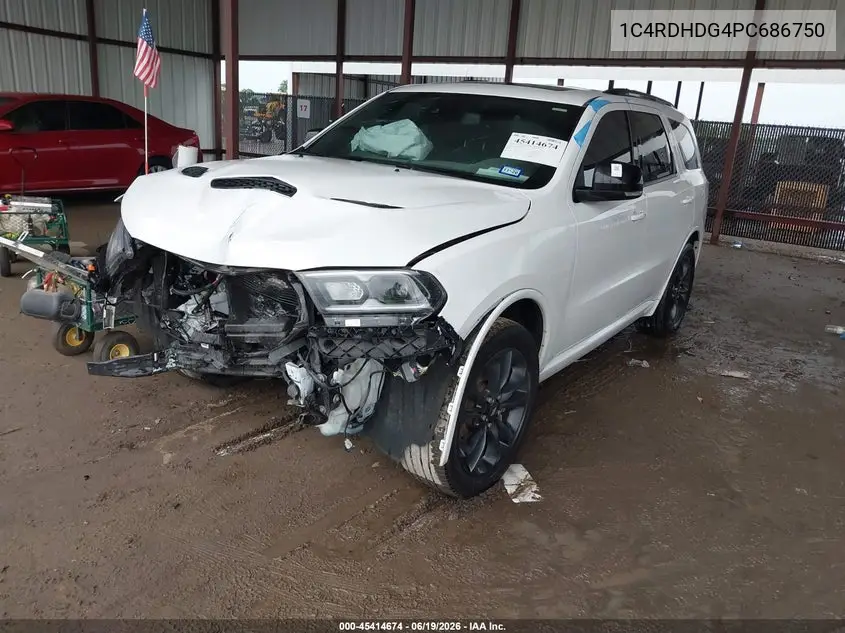 2023 Dodge Durango Gt Plus Rwd VIN: 1C4RDHDG4PC686750 Lot: 45414674