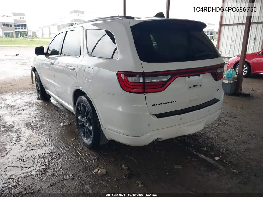 2023 Dodge Durango Gt Plus Rwd VIN: 1C4RDHDG4PC686750 Lot: 45414674