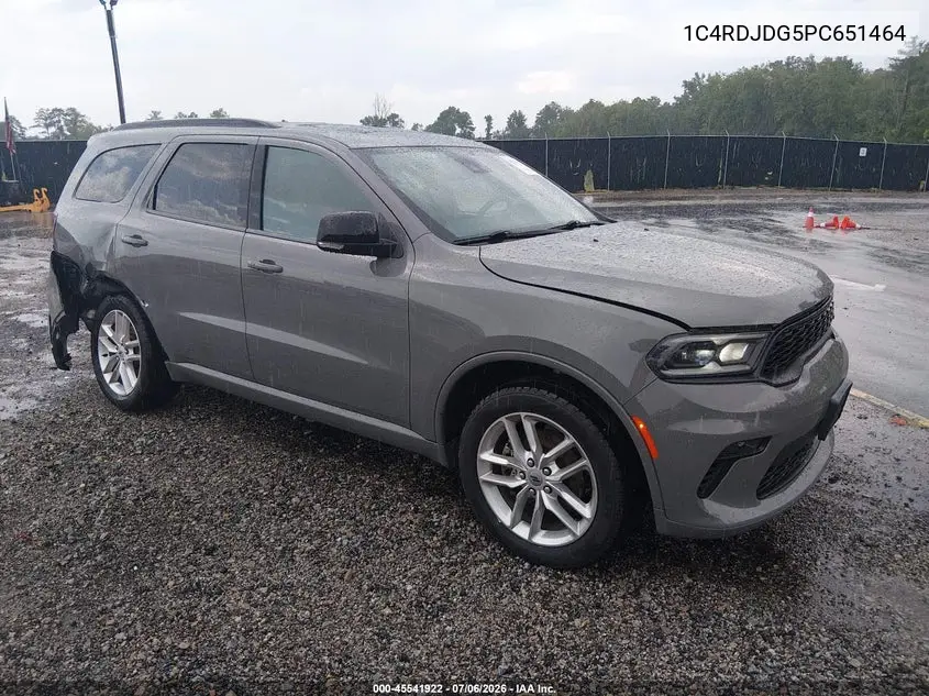 2023 Dodge Durango Gt Plus Awd VIN: 1C4RDJDG5PC651464 Lot: 45541922