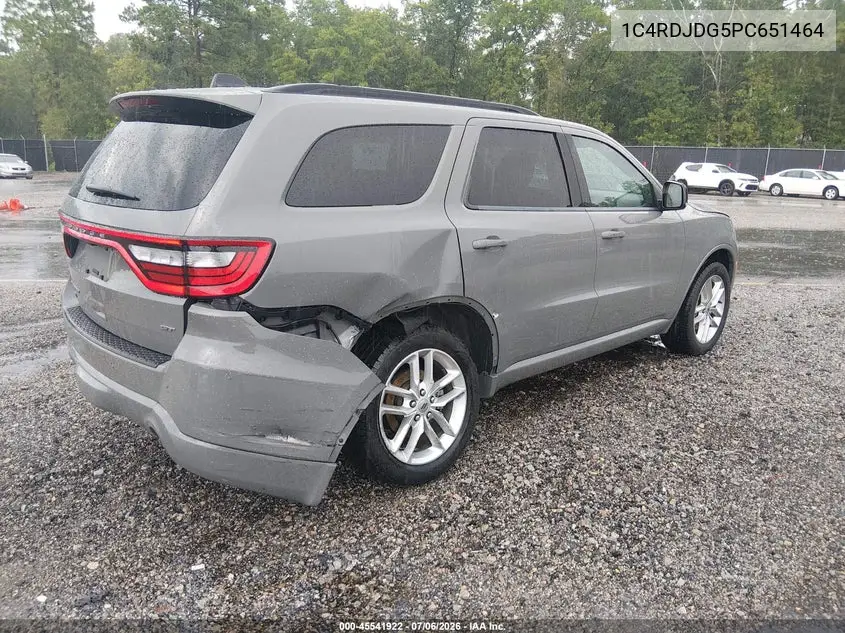 2023 Dodge Durango Gt Plus Awd VIN: 1C4RDJDG5PC651464 Lot: 45541922