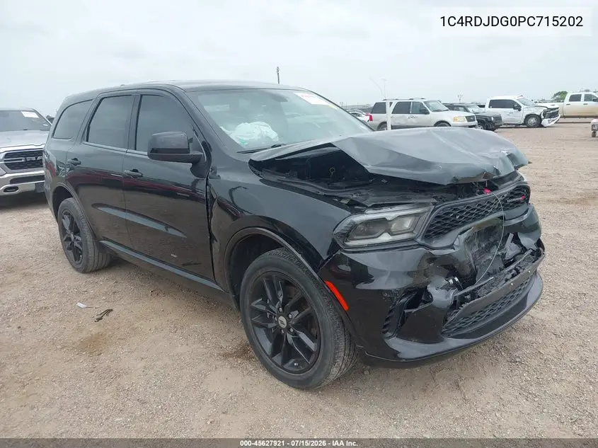 2023 Dodge Durango Gt Awd VIN: 1C4RDJDG0PC715202 Lot: 45627921