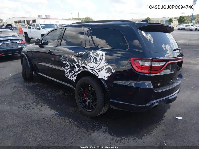 2023 Dodge Durango Srt 392 Plus Awd VIN: 1C4SDJGJ8PC694740 Lot: 45628083