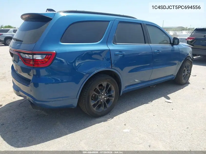 2023 Dodge Durango R/T Plus Awd VIN: 1C4SDJCT5PC694556 Lot: 45649596