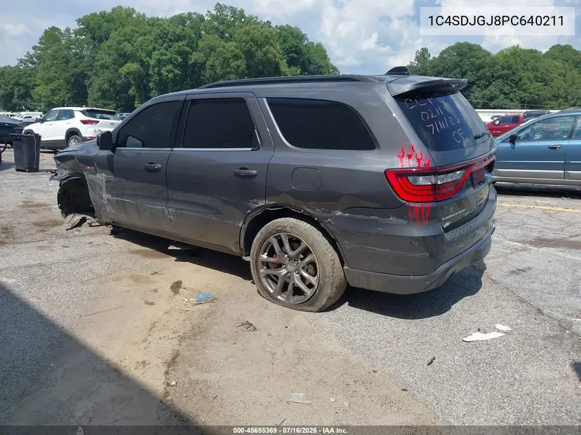 2023 Dodge Durango Srt 392 Premium Awd VIN: 1C4SDJGJ8PC640211 Lot: 45655369