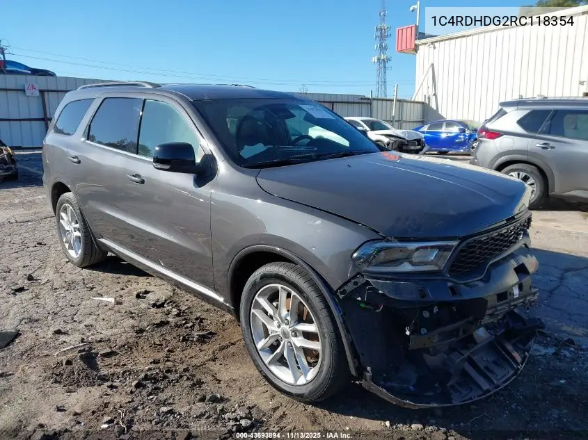 1C4RDHDG2RC118354 2024 Dodge Durango Gt Plus Rwd