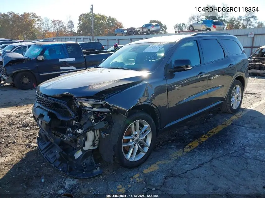 1C4RDHDG2RC118354 2024 Dodge Durango Gt Plus Rwd