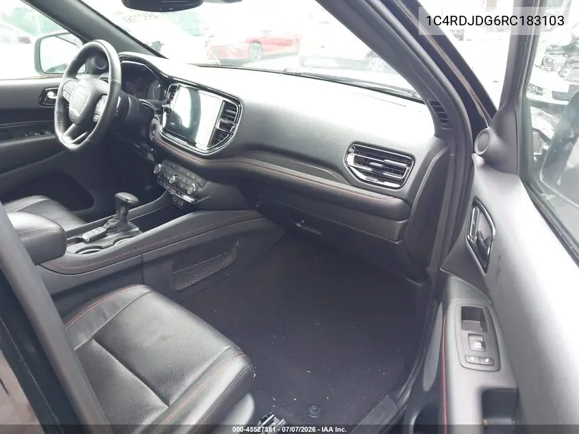 2024 Dodge Durango Gt Plus Awd VIN: 1C4RDJDG6RC183103 Lot: 45527381