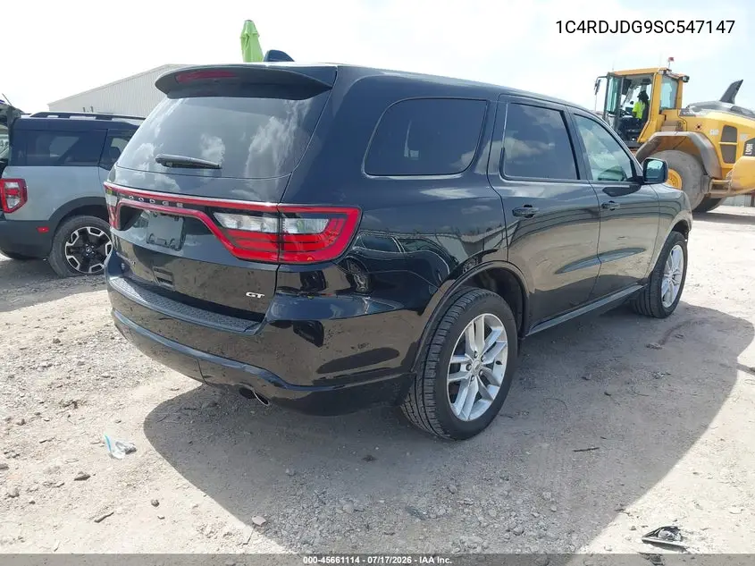 2025 Dodge Durango Gt Awd VIN: 1C4RDJDG9SC547147 Lot: 45661114