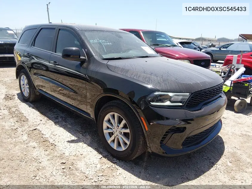 2025 Dodge Durango Gt Rwd VIN: 1C4RDHDGXSC545433 Lot: 45666225