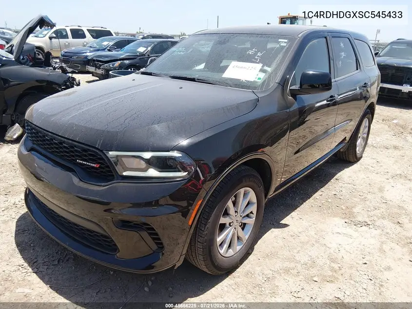 2025 Dodge Durango Gt Rwd VIN: 1C4RDHDGXSC545433 Lot: 45666225